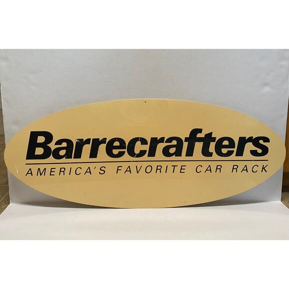 Vtg Barrecrafters Ski Snowboard Americas Favorite Car Rack Advertising Sign 3B